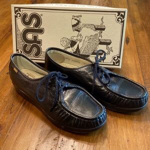 SAS Siesta Lace Up Comfort Shoe Size 9.5W Black